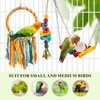 TogyGooty Pet Bird Toys, Parakeet Toys Natural Bird Toys Bird Cage Accessories, Swinging Chewing Hanging Standing Bird Swings Suitable for Budgerigar, Parakeet, Conure, Lovebird, Cockatiel
