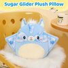 FunBase Sugar Glider Stuffed Plushies Flying Squirrel Plush Pillow Stuffed Animal Super Soft Cozy Cuddle Toy, 12" Blue