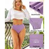 FINETOO High Waisted Underwear for Women Seamless Panties Bikini High Cut No Show Sexy Cheeky Panties 6 Pack