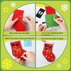 10 Pieces Felt Christmas Craft DIY Christmas Felt Stockings with Ornaments Handmade Sewing Sock Kits for Kids Christmas Favors Decorations Crafts Kits Christmas Party Hand DIY Supplies, 5 Styles