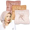 3Pcs Boho Silk Scarf for Women Hair Bandana Satin Head Scarf Retro Silk Bandanas Hair Scarf Hair Wrap for Women Girls