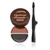 Dual Color Eyebrow Pomade with Styling Gel,Long Lasting Waterproof Eyebrow Kit Makeup,Create Natural Brow Makeup (Light Brown + Black)