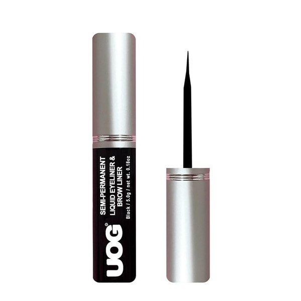UOG Liquid Eyeliner & Eyebrow Liner - Waterproof, Semi-Permanent, Smudge-Proof, Lasts Up to 7 Days, Allergy-Free with Precise Slender Tip. 5.0 mL/0.18 Fl oz