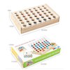 4 in a Row Wooden Board Game Foldable Line Up 4 Classic Family Toy Educational Toy for Kids and Family