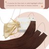 Sunny Tape in Hair Extensions Auburn Human Hair Tape ins Extensions Auburn Red Tape in Extensions Human Hair Adhesive Pu Tape Hair Extensions Long Straight 50g 20pcs 24inch