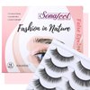 SONAFEEL False Eyelashes Natural Look for glasses wears Short Cat Eye Lashes Pack 13mm 14Pairs 3d Mink Lashes Reusable Handmade Fake Eyelashes