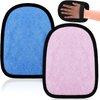 2 Pieces Sand Off Mitt Beach Sand Mitt Beach Sand Cleaner Mitt Wipe Sand Mitt for Beach Volleyball Sandboxes Beach Events Water Activities Sand Occasion (Pink, Blue)
