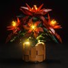 BrickBling Light Compatible with Lego Icons Poinsettia Flower Décor, LED Lighting Compatible with Lego 10370 (No Model Set)