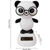 Qintreesify Black and White Solar Dancing Panda Bear Tiger - Shaking Dancing, Car Dashboard Ornament, Dancing Animal Figurine for Car Interior Home Desk Decorations Solar Power Kits,Car Accessories