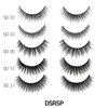 Laflare 5 Styles Silk Lashes 3D Faux Mink Eyelashes Multipack, Light, Natural Looking, Professional Easy to Apply Eyelashes in a Knitted Style 5 Pairs Mixed Value Pack (DSR5P)