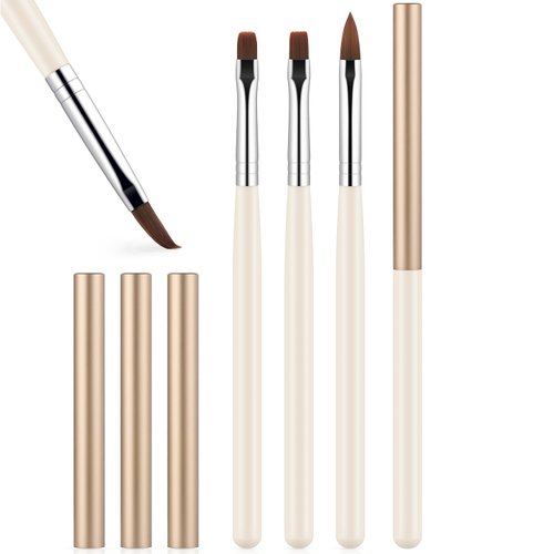 JASSINS Nail Clean Up Brushes,3PCS Gel Nail Brushes,Professional Nail Polish Remover Manicure Tools for Nail Design Painting DIY and Clean Polish Mistake on the Cuticles