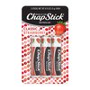 ChapStick Classic Strawberry Lip Balm Tubes, Lip Care and Lip Moisturizer - 0.15 Oz each, 3 Count (Pack of 1)