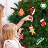 Springflower 36pcs Wooden Christmas Ornaments for Hanging Decorations,12 Styles Unfinished Wood Slices with Holes for Kids,DIY Craft Gift Toys with Paint Set for Girls and Boys Ages 5 6 7 8 9 10 11 12