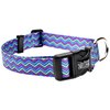 DoggyRide Fashion Dog Collar, 20 by 25-Inch, Heightened Hyacinth, Blue/Lime