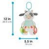 KIDS PREFERRED Carter's Cow On-The-Go Activity Toy, Clip On Plush Baby Teether Toy for Infants & Newborns with Crinkle Feet & Jingle Sounds