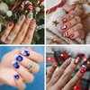 1000 Patterns Christmas Nail Art Sticker Decals, Kalolary Self-Adhesive Nail Stickers Santa Claus Snowflake Snowman Christmas Bell Tree Stick Elk for Christams Nail Decoration Gift(12 Sheets)