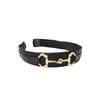 Black Vegan Leather Headband with Gold Snaffle Bit Buckle – Stylish and Comfortable Hair Accessory, Headache-Free Design, Lightweight & Durable, Perfect Accessory for Brunettes or Blondes
