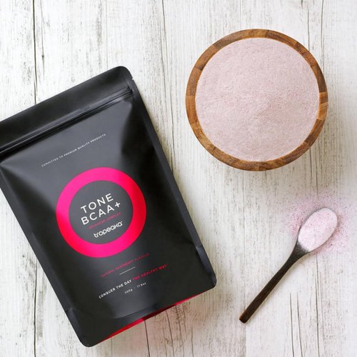 Tropeaka Tone BCAA+ Powder - BCAA Pre Workout Energy Powder for Muscle Growth, Recovery & Endurance, Rehydrating Post Workout Recovery, Vegan, Non-GMO - 8.8oz (16.5 Servings)