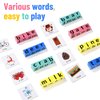 DragonflyDreams Wooden Blocks Spelling Game, Wooden Alphabet Puzzles Blocks, Matching Letter Game Kids Toys Alphabet Spelling Game Toys Montessori Learning Toy Early, Learning Toys for Kids Ages