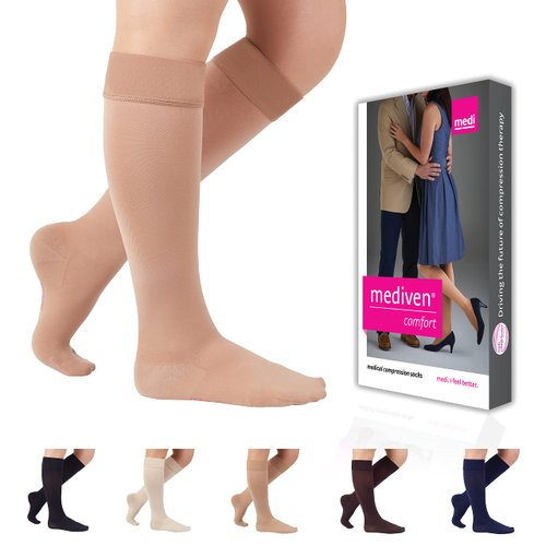 Mediven Comfort for Women 30-40 mmHg Compression Stockings, Knee High, Natural III