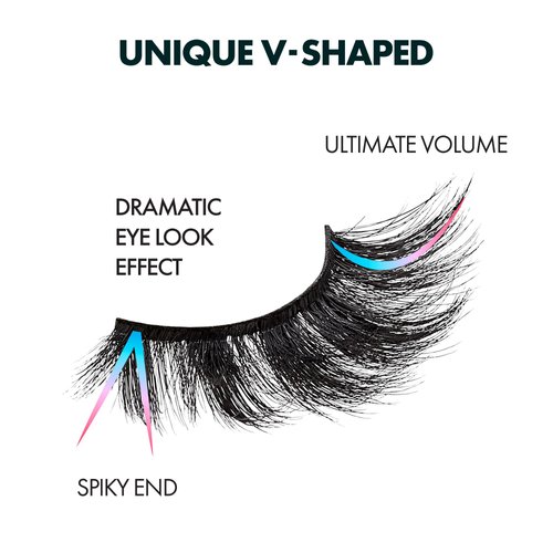 i-ENVY Fales Lashes, V-Shaped Volume Strip Lashes Dramatic Spiky Trendy Extension Soft Reusable Eye Lashes, Cat Eye Fluffy Fake Lashes (05)