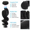 EMOL Loose Wave Bundles Human Hair Weave 3 Bundles Virgin Brazilian Loose Wavy Human Hair Weft Big Loose Spiral Wand Curls Short Hair Bundles Natural Black Human Hair Extensions 10 10 10 Inch