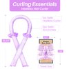 Olaemuo Satin Heatless Hair Curler Set - Overnight Heatless Curls to Sleep in - Heatless Curlers - Heatless Curls Headband - No Heat Soft Hair Curlers to Sleep in - Heatless Curling Rod - Purple