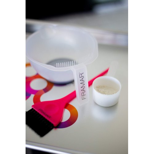 FRAMAR Pink Hair Color Brush - Hair Coloring Brush for Hair Dye, Hair Dye Brush to Apply Hair Color, Color Brushes for Hair Salon, Brush for Dyeing Hair, Colour Brush for Hair Coloring, Dye Tools