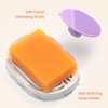 YOSEGOOTER Turmeric Kojic Acid Soap Bars - Face&Body Dark Spots Remover, Natural and Organic Ingredients Skin Care Body Wash Pads, 2 PACKS With Soap Dish Face Scrubber