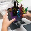 Halloween Magic Scratch Crafts for Kids and Adults - DIY Halloween Decorations - Haunted House Arts and Crafts Ornaments - Includes 24 Haunted House Ornaments, 24 Scratch Sticks, 24 Satin Cord Ribbons