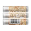 Delight Naturals Almond Flavors Lip Balm Set - Almond + Honeu, Almond + Cherry, Almond + Vanilla