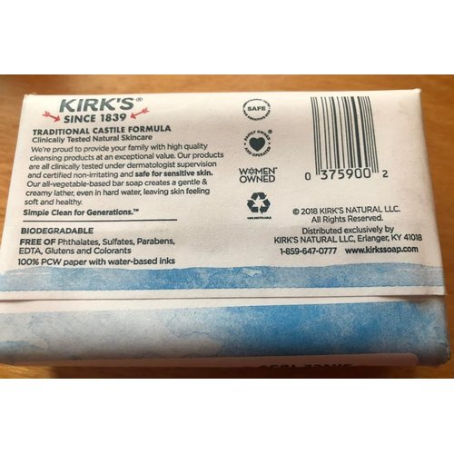 Kirk's Original Coco Castile Bar Soap 4 oz/pack of 3 by GrandpaBrands [Beauty]