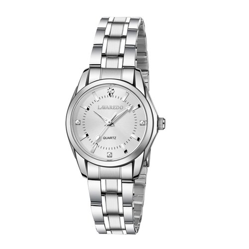 L LAVAREDO Watches for Women, Stainless Steel Quartz Watch Waterproof Luminous, Luxury Dial Ladies Watch with Premium Crystal Accented