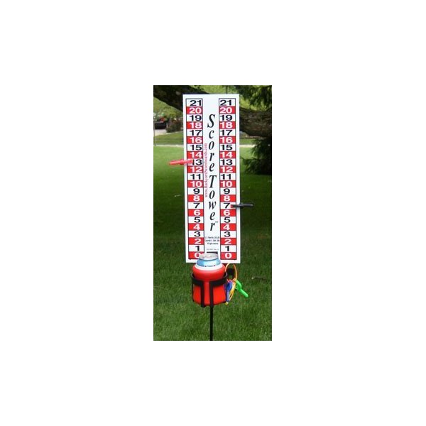 ScoreTower - Scoreboard & Drinkholder for Bocce Ball