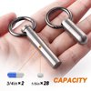TISUR Small Keychain Pill Holder ，Titanium Metal Travel Pill Case Portable Pill Organizer Container for Purse Waterproof Keychain Pill Holder Medicine Bottle