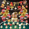 Casino Theme Birthday Party Supplies Las Vegas Theme Party Decorations Kit Poker Happy Birthday Banner Cupcake Toppers Balloons for Boys and Girls