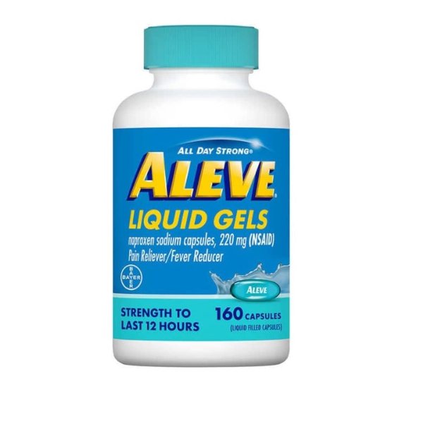 Aleve Liquid Gels Naproxen Sodium Capsules, 220 mg (NSAID) Pain Reliever/Fever Reducer