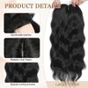 gulagula Hair Toppers for Women 20" Wavy Hair Topper 7"x7" Base Hair Toppers for Women with Thinning Hair Synthetic Hair Pieces Wavy Clip in Hair Extensions