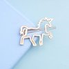 YienDoo Unicorns Hair Clips Barrette Gold Cute Pony Hairpins White Border Barrette Fashion Hollow Headpieces Geometric Metal Head Clip Bobby Pin Ponytail Holder Hair Accessories for Women Girls