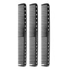 Medsuo 3pcs Professional Heat Resistant Barber Fine Cutting Hairdressing Fiber Carbon Barber Comb for Salon and Home - Medium and Fine Tooth
