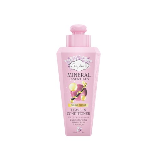 SAPHIRA MINERAL ESSENTIALS Color Boost Leave-In Conditioner for Color-Treated Hair, Helps Protect and Secure Color While Providing Reparative Hydration, 6.8 Ounce