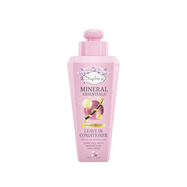 SAPHIRA MINERAL ESSENTIALS Color Boost Leave-In Conditioner for Color-Treated Hair, Helps Protect and Secure Color While Providing Reparative Hydration, 6.8 Ounce