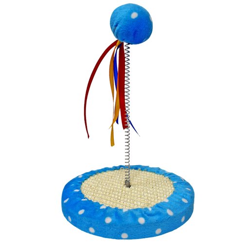 LOVINPUP Cat Toy with Ball, Interactive Cat Scratcher Toy with Colorful Ribbons, Cool Cat Tree Toy, Fun and Entertaining for Cats of All Types and Sizes