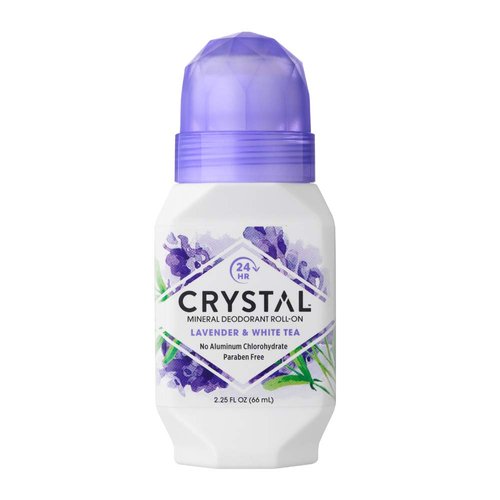 Crystal Mineral Deodorant Roll-On, Lavender &amp; White Tea 2.25 oz (Pack of 12)