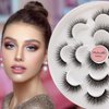 Veleasha 5D Faux Mink Lashes Handmade Luxurious Volume Fluffy Natural False Eyelashes 7 Pairs (Pretty)
