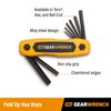 GEARWRENCH 17 Piece SAE/Metric Ball End Folding Hex Key Set - 83511
