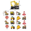 TantoyLeyuan 36 PCS Construction Birthday Party Supplies with 1Construction Birthday Banner 17 Cupcake Toppers and 18 Construction Balloons Dump Truck Party Decorations Favors for Boys