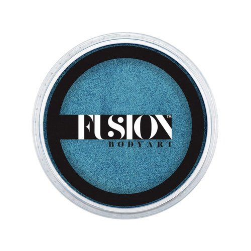 Fusion Body Art Pro Face Paint | Pearl Peacock Magic (25gm), Professional Quality Water Activated Shimmery Face & Body Paint Supplies – Single Metallic Makeup Cake – Hypoallergenic, Non-Toxic, Safe