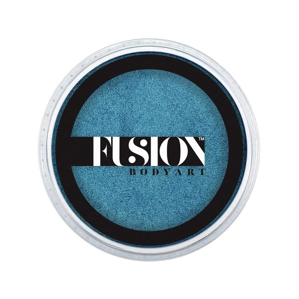 Fusion Body Art Pro Face Paint | Pearl Peacock Magic (25gm), Professional Quality Water Activated Shimmery Face & Body Paint Supplies – Single Metallic Makeup Cake – Hypoallergenic, Non-Toxic, Safe