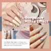 modelones Nude Gel Nail Polish Set - 6 Colors Neutral Skin Tone Gel Polish Soak Off Pale Pink Nail Polish Gel Peach Brown Gray Blue Gel Nail Kit All Seasons Nail Art Manicure Gifts DIY Home